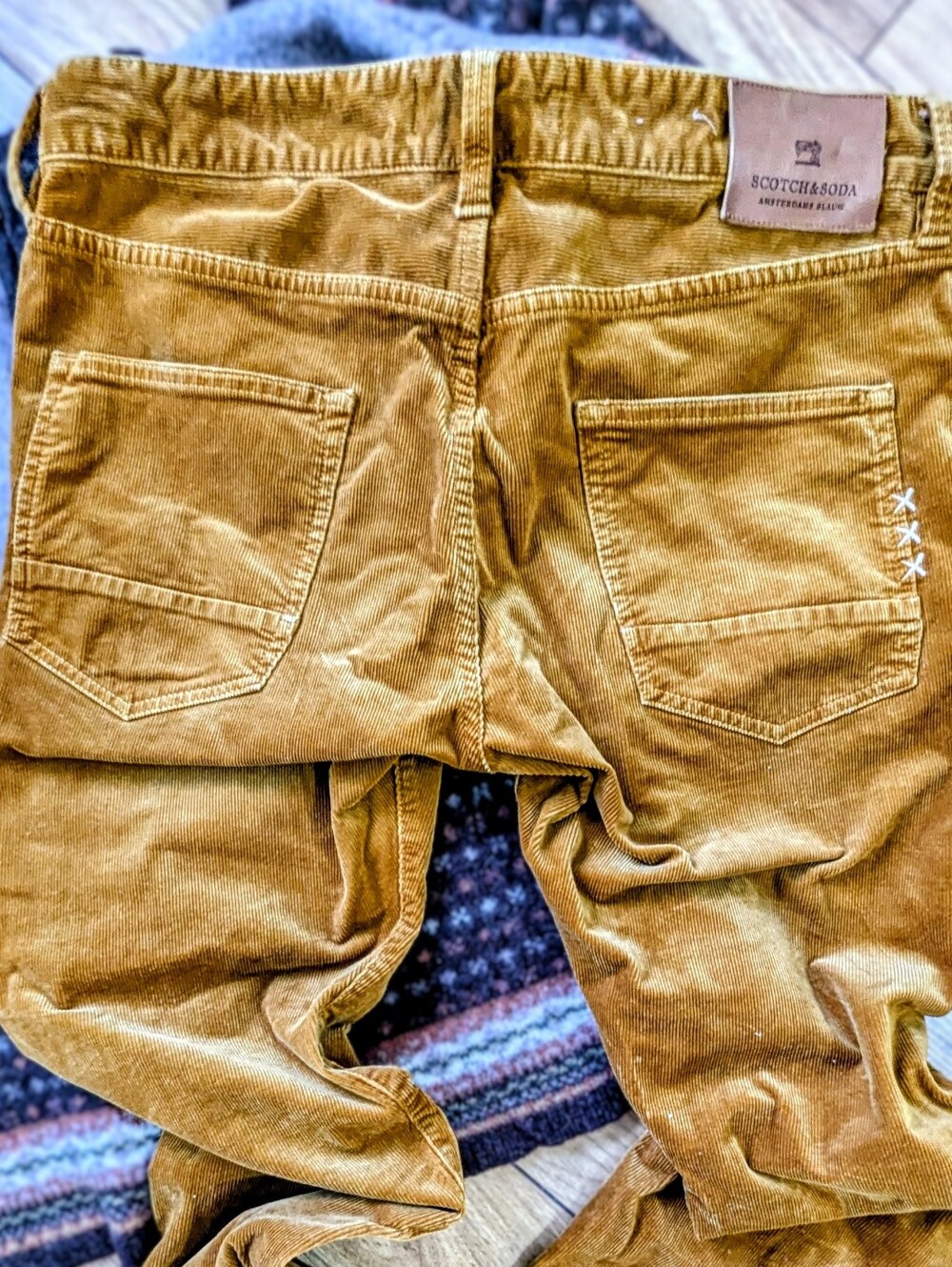 Scotch & Soda Ralston Corduroy gold W32 L34 / Pantalon velours côtelé homme Ocre - Picture 4 of 5